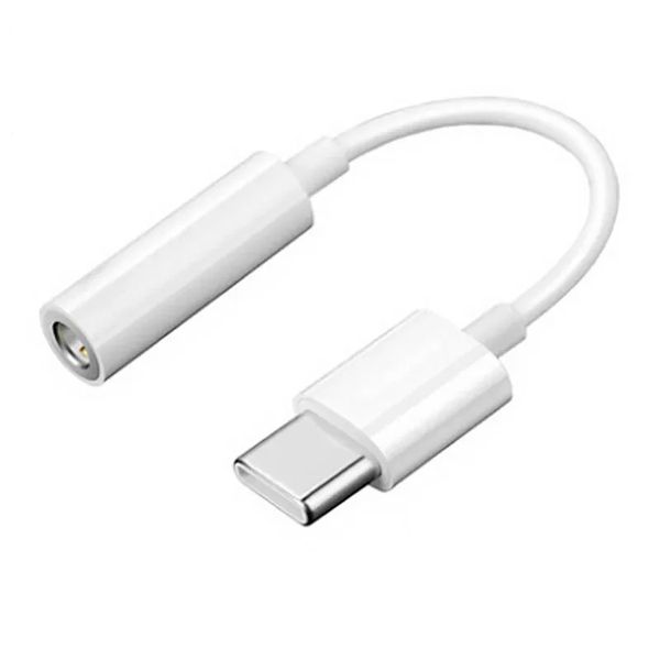 2 piezas USB USB Tipo C a 35 mm Adaptadores de conector de audio para auriculares con cable que se conectan a los teléfonos celulares: adaptadores de cable de tipo C a auriculares para disfrutar