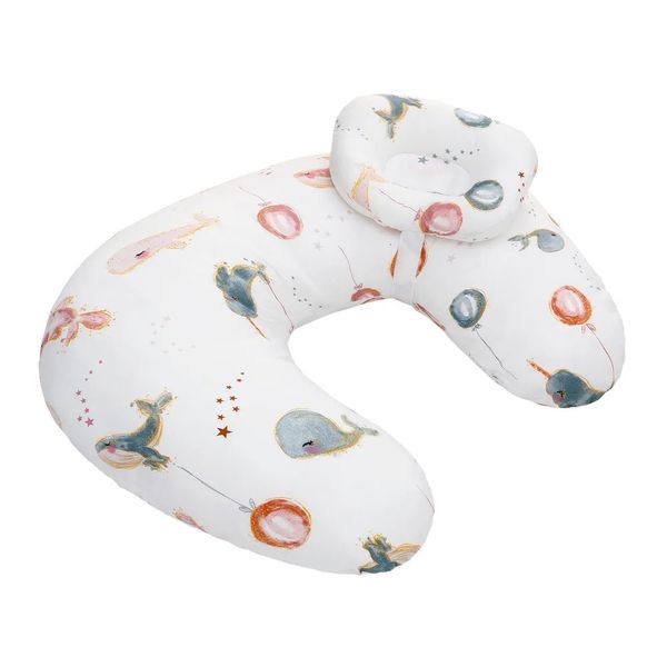 2pcs oreillers d'allaitement en forme de bébé oreiller d'allaitement de maternité oreiller d'allaitement infantile né alimentation fermeture éclair couverture coton taille coussin de cou 240311