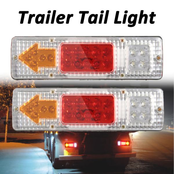 2 uds vehículo 12V 19 LED coche camión remolque luz de freno trasera indicador de giro inverso flecha lámpara camión señal lámpara de giro