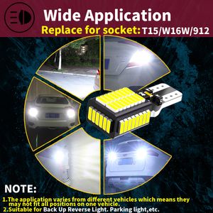 2PCS W16W T15 921 912 LED Canbus Renvers les ampoules sur les voitures Véhicules Back Up Lamp For Honda Civic 8 9 Accord 10 2005-2022 Jazz