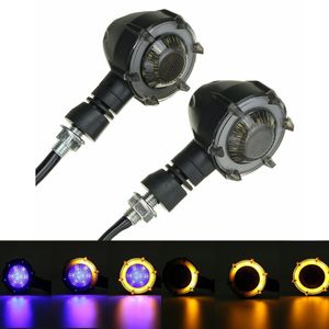 2 stks Water Flowing Motorfiets LED Turn Signal Blinker Light Flasher Lamp Accessoires - Wit