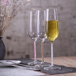 2 stks bruiloftsbril set Europese stijl diamant wijnglazen borosilicaat glas champagne beker valentijnsdag geschenken 260 ml 240410