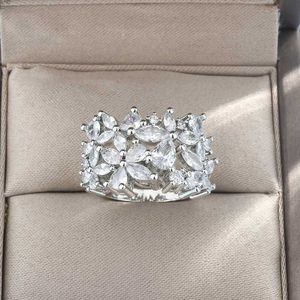 2 stks trouwringen 925 zilveren bloemblaadjes roterende dames ring natuurlijke zirkoon roségoud dames bruid bruids luxe mode sieraden ringen voor vrouwen