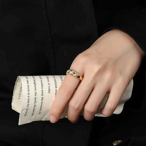 2 stcs Wedding Rings Zhouyang Chunky Croissants Rings For Women Vintage Gold Color Statement Ring Finger Accessoires Fashion Trendy Jewelry Kar210