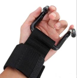2 pièces sangle de soutien de levage de poids crochet Gym Fitness haltérophilie entraînement Fitness poignet haltère Support poignées bracelet gants Pa2504870