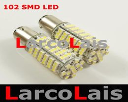 2pcs blanc 102 LED 1157 Bay15d 1210 Car Turn Frein Inversion Indicateur Singal Indicator ampoule Lampe 2968542