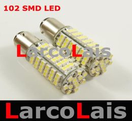 Ampoule blanche 102 LED 1157 BAY15D 1210, 2 pièces, clignotant de voiture, frein arrière, indicateur unique, Lamp1824800