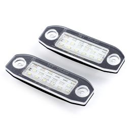 2pcs Luz de placa de matrícula LED de 2 piezas para Volvo S80 XC90 S40 V60 XC60 S60 C70 V50 XC70 V70 Lámpara de número de estilo de automóvil blanco 12V