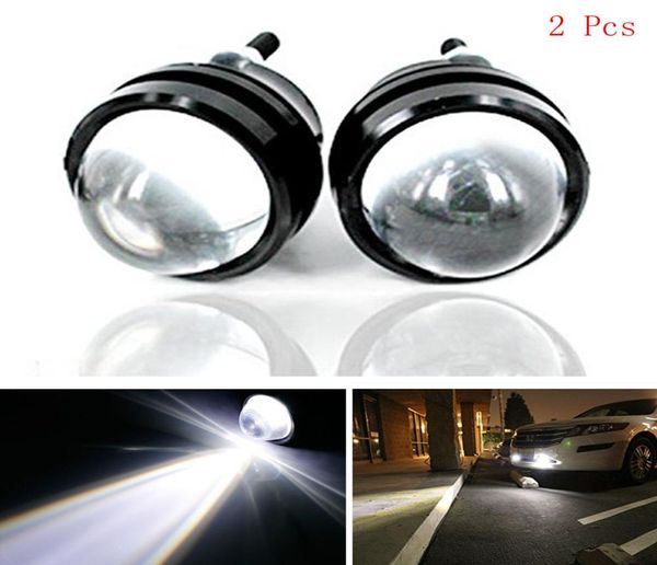 2 pièces blanc DC 12 V 10 W feux diurnes DRL Bull039s oeil voiture Led lentille antibrouillard aigle Refit Fish eye Bulbs1472153