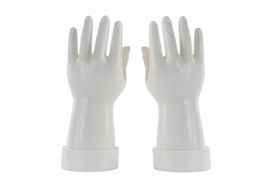 2 stks witte vrouwelijke mannequin hand sieraden nagel showcase horloge ring armband handschoenen vrouwen links rechter standaard display mannequin handen 28002932