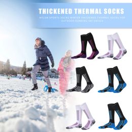 2 stks winter warme verdikte ski sokken buiten sport wandelen ademende kousen voor vrouwen mannen kinderen sneeuw sport sporten reizen unisex