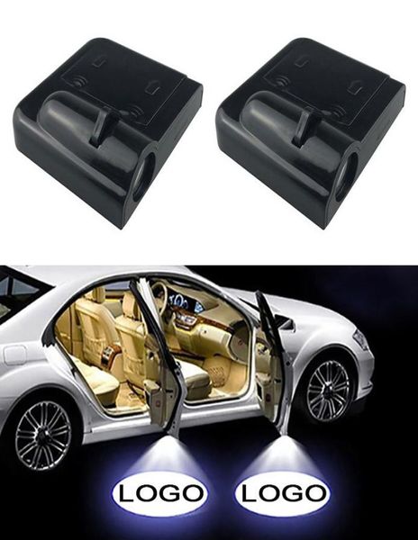 2pcs La puerta de automóvil LED inalámbrica bienvenida logotipo láser logo Ghost Shadow Light para Mazda Renault Peugeot Asiento Skoda Opel Fiat6342932