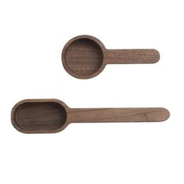 2pcs en bois à mesurer la cuillère de café Ensemble de thé à thé poudre de cuillère hachée aux haricots 2 Taille 240410