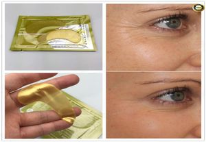 2PCS1 PACK de alta calidad Gold Crystal Collagen Mask Eye Patches bajo Eeye Dark Circle Remover Colageno9504767