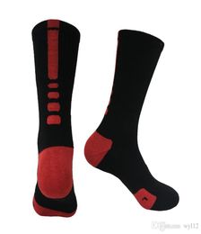 2PCS1PAIR USA Professional Elite Basketball Calcetines de rodilla Long Knee Athletic Socks Men Compresión de moda Calcetines de invierno WHO6093491