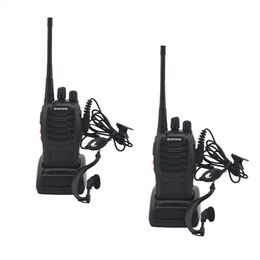 2PCSlot Baofeng BF888S Walkie Talkie UHF Two Way Radio Baofeng 888S 400470MHz 16CH Portable Transceiver met oortelefoon 240326