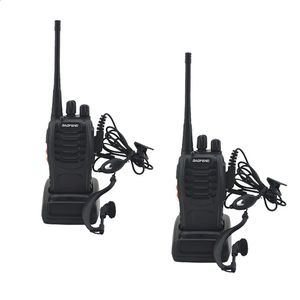 2pcslot Baofeng BF888s Walkie Talkie UHF Two Way Radio Baofeng 888s 400470MHz Transceptor portátil de 16ch con auricular 240326