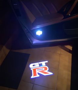 2 pcslot voiture bienvenue lumière LED voiture porte lumière pour Nissan GTR R34 R35 Nissan GTR Logo courtoisie lumière Auto atmosphère Lamp6248337
