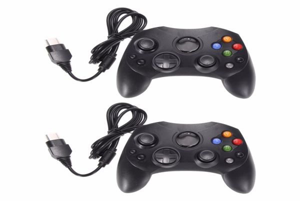 2pcslot Fashion Black Wired Controller Game Game Game Joystick para Microsoft Xbox S System Type 2 Gamepad con 147M Cable4905257