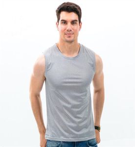 2PCSLOT MEN039S T-shirt d'été Viete de refroidissement Silk Silk rapide t-shirt sèche O Tshirts sans manches