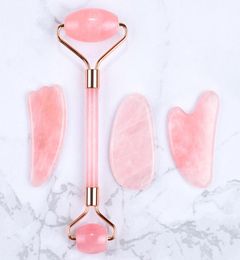 2PCSLOT NATUREL ROSE Quartz Gua Sha Board Pink Jade Stone Body Facial Eye Stracing Plate ACUPUNCTURE MASSAGE SELD SANTÉ CA9851547