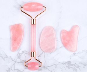 2PCSLOT NATUREL ROSE Quartz Gua Sha Board Pink Jade Stone Body Facial Eye Stracing Plate ACUPUNCTURE MASSAGE SELD SANTÉ CA1943212