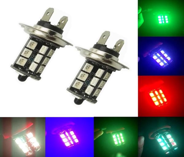 2pcslot RGB H11 H8 1156 7440 H7 9006HB4 9005HB3 H4 27SMD 5050 bombillas LED coche con luces bombilla de luz LED antiniebla light5734507