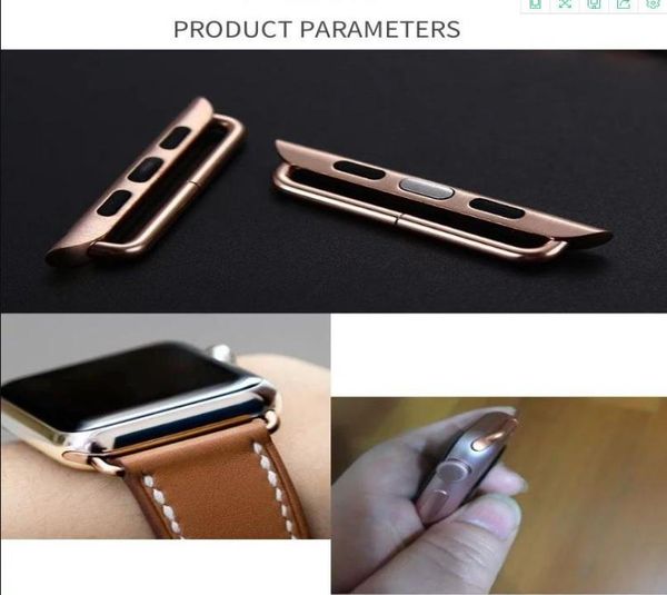 2PCSPAIR METAL SCERED SCERED BAND ENGRADO para Apple Watch iWatch Series 7 6 5 4 3 1 2 38 mm 42 mm 44 mm 44 mm Band3586816