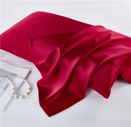 2pcsset 100 Natural Mulberry Silk Base de almohada Capas de almohada de almohada de seda real Satinado para ropa de cama 5176cm8322545