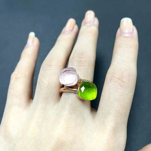 2 StuksSet Klassieke Ring Gestapeld Mix Kleur Kristal Ring 30 Kleuren Snoep Stijl Ring Sieraden Verjaardagscadeau Voor Vrouwen 240318