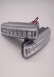 2PCSSet DC 12V 8W 8LED Universele auto DAGDAG RUND LAND DRL Hoofdlamp Super Witkleur Waterdichte externe LED -auto ST2461957