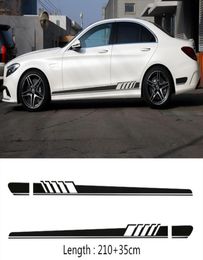 2PCSSet Edition Auto Side Rok Decoratie Sticker voor Mercedes Benz C Klasse W205 C180 C200 C300 C350 C63 AMG5250369