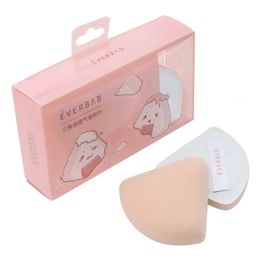 2pcsSet Everbab Guimauve Triangulaire Coussin D'air Puff BB Crème Réglage Éponge Doux Sec Humide Utilisation Maquillage Outil Kit En Gros 240220