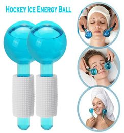 2 piezas set gran belleza Hockey sobre hielo energía belleza bola de cristal enfriamiento Facial globos de hielo onda de agua para masaje facial y ocular 6181227