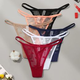2pcSset Mesh Transparent String Women Panties Underwear Sansamless GSTRING Female Sous-Pants Intime Lingerie SL 240407