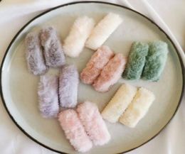 2pcsset New Korea Winter Plush Bedpins Color sólido Fuera Fuera Cabello de piel Girls Fashion Fashion Kids Soft Hair Accessories 207723542