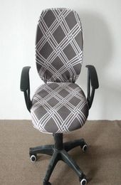 2PCSSet bureaustoelhoes split stoel achterste deksel kas stretch computer fauteuil slipcovers antidirty stoel slipcovers3516988