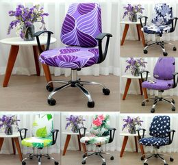 2PCSSet Universal Elastische Spandex Fabric Split Chair Back Coverseat Cover Cover Antidirty Office Computer Chair Cover Stretch Case5831785