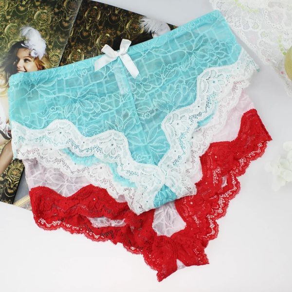 2PCSWOMAN SEXY LACE PAUTES COLOL COLO