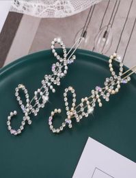 2pic Fashion Hair Pins Pearl Batedpin Personalidad Creative Private Personas Custom Inglesa Nombre Pearls Side Clip Mix y Match AAA605172694