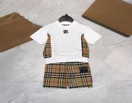 2pics Baby Set Kid Sets Top Toddler T-shirt Jirt Jupe Short Kids Designer Tshirt frère et soeur Costume Boys Filles Girls Short Sl1330509