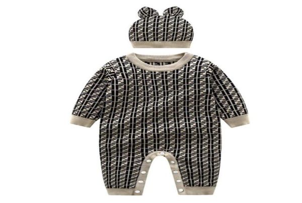 Barboteuse 2 pièces pour nouveau-né garçon, vêtements tricotés, combinaison d'automne, tenue pour tout-petits, 6125451