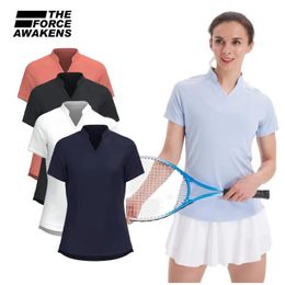 T-shirts de tennis 2 actifs Setwomens Top de golf en vrac Shortsleeves à séchage