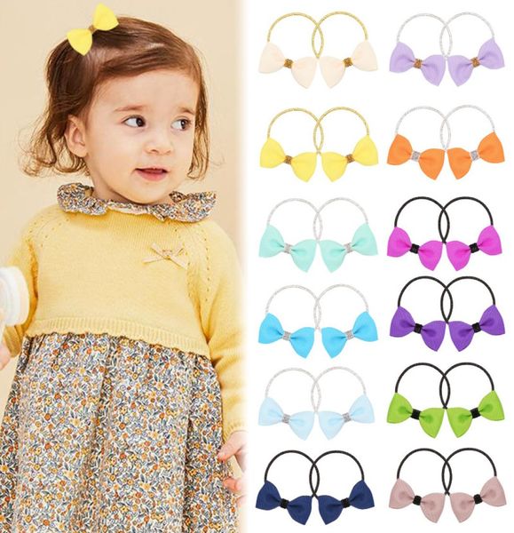 2 pares de mini diademas con lazos para bebés recién nacidos, accesorios para el cabello, diademas elásticas suaves, suministros para fiestas infantiles, sombreros 7665863