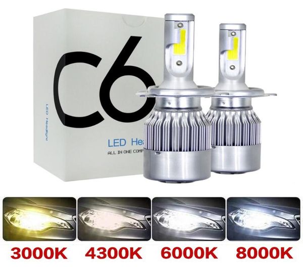 2 piezas C6 faro Original H4 LED faro LED de coche H11 H8 H3 bombilla de luz antiniebla lámpara antiniebla H7 9005 HB3 9006 HB4 880 881 9012 6000K 808400017