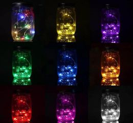 2PIECESlot New Solar Mason Jar Fairy Light Light Light Up Weddings Parties 276 pouces Ringjar en métal détachable sans inclure 3558508