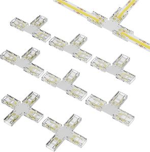 Conectores de conectores de luz de tira LED COB de 2 pines, 8 mm, 10 mm, para luces LED de un solo color