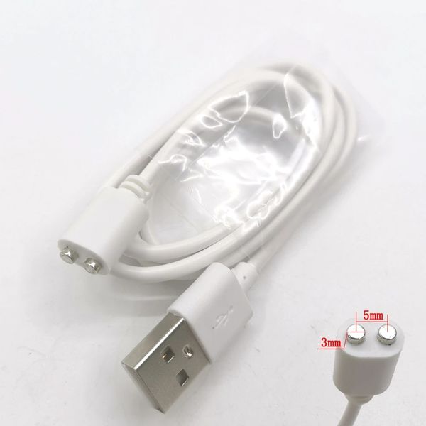 2pin Magnetic Charging Cable Centre Espacement de 5 mm 6/7/8/9/10mm SUCTIO USB Power Charger pour l'instrument de beauté Smart Device