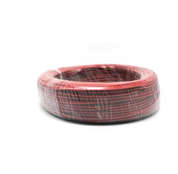 Câble noir rouge 2pin PVC PVC Câble fil isolé pour une seule couleur 5050 3528 5630 3014 2835 Bande LED 600mlot rouge et Black Wire9438215