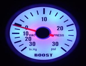 2quot 52MM AUTO METERWIT GEZICHT BLAUWE LEDampZILVEREN RAND 90 GRADEN SCHAAL BOOST PSI GAUGEAUTO GAUGE3204611